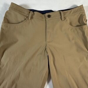 BirdDogs Boom Pants Mens 34x24 (actual) Khaki Performance Golf Tan Chinos Girdle